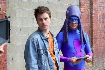 Superhero Squid Man and his buddy Warren
